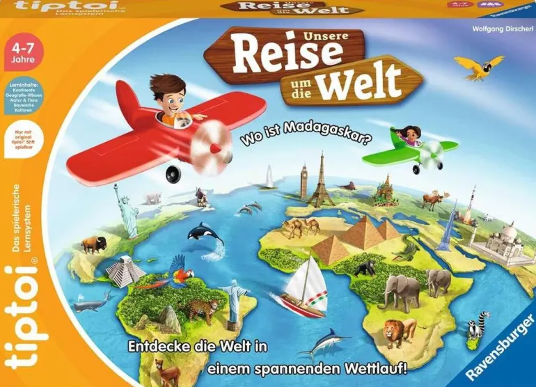 Ravensburger tiptoi Spiel 00117 Unsere Reise um die Welt - Lernsp | Teddy Toys Kinderwelt