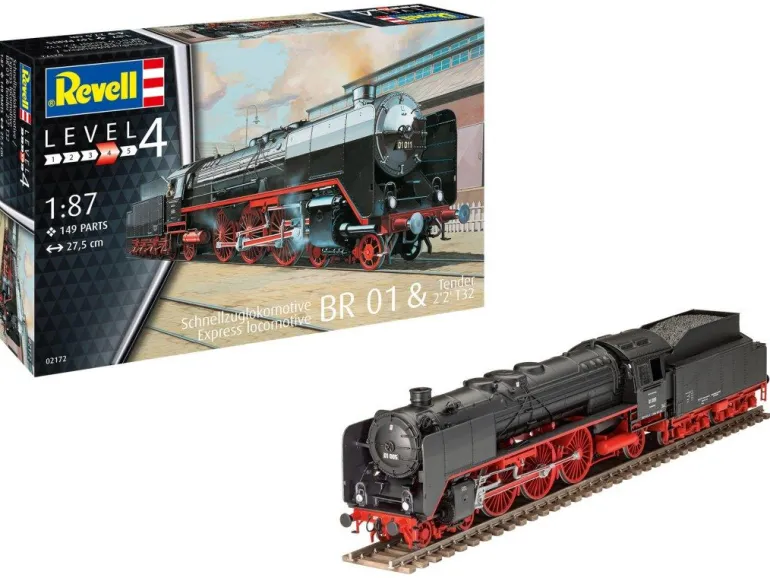 Revell Modellbau - 1:87 Schnellzuglokomotive BR 01 & Tender 2'2' T32 | Teddy Toys Kinderwelt