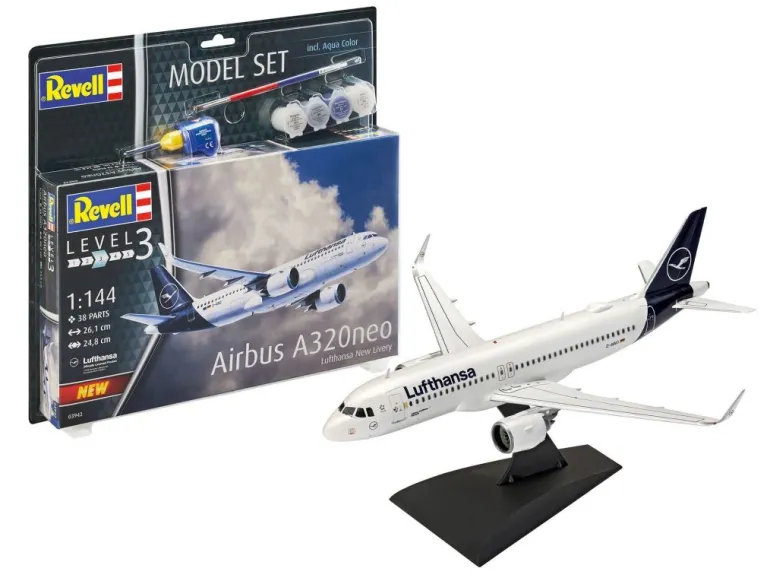 Revell Modellbau - Model Set Airbus A320neo Lufthansa "New Livery" | Teddy Toys Kinderwelt