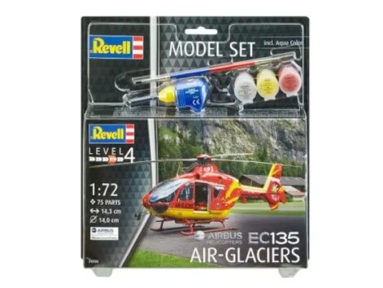 Revell Modellbau - Model Set EC135 AIR-GLACIERS | Teddy Toys Kinderwelt
