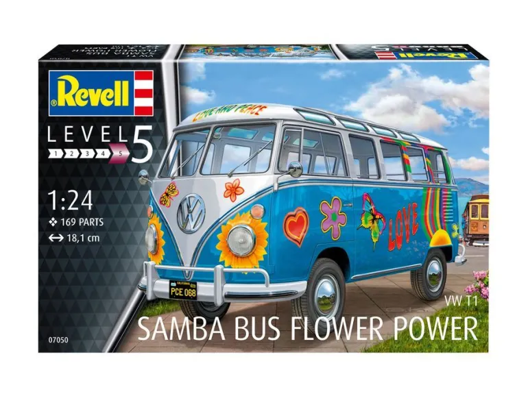 Revell Modellbau - VW T1 Samba Bus Flower Power | Teddy Toys Kinderwelt