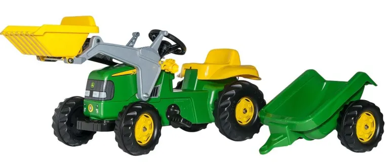 Rolly Toys - John Deere Traktor mit Lader und Anhänger | Traktoren & Anhänger | Outdoor Fahrspaß | Spielzeug | Teddy Toys Kinderwelt