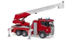 ScaniaSuper 560R Feuerwehr, Drehleiter, Wasserpumpe, L+S | Teddy Toys Kinderwelt
