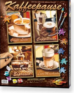 Schipper Malen nach Zahlen - Kaffeepause 4 Bilder | Teddy Toys Kinderwelt