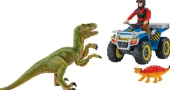 Schleich® Dinosaurs - Flucht auf Quad vor Velociraptor | Teddy Toys Kinderwelt