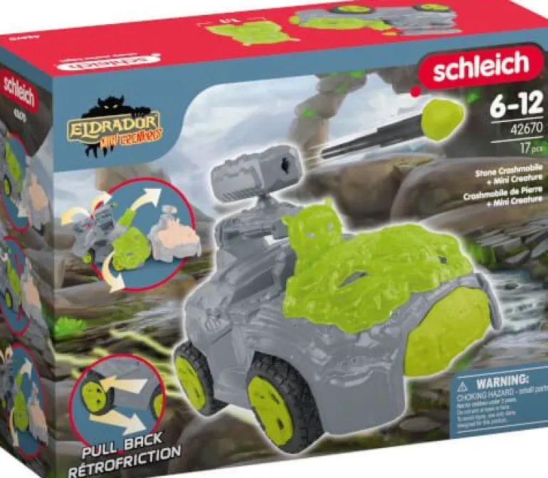 schleich® ELDRADOR CREATURES 42670 Stein-Crashmobil mit Mini Cre | Teddy Toys Kinderwelt