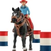 schleich® Farm World 42576 Barrel Racing mit Cowgirl | Teddy Toys Kinderwelt