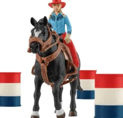 schleich® Farm World 42576 Barrel Racing mit Cowgirl | Teddy Toys Kinderwelt