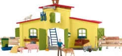 schleich® Farm World 42605 Großer Stall mit Tieren und Zubehör | Teddy Toys Kinderwelt