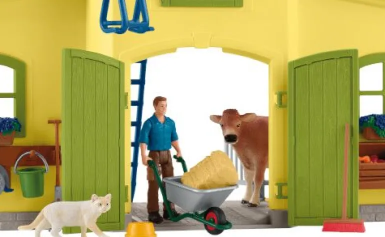 schleich® Farm World 42605 Großer Stall mit Tieren und Zubehör | Teddy Toys Kinderwelt