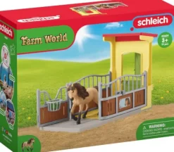 schleich® Farm World 42609 Ponybox mit Islandpferd Hengst | Teddy Toys Kinderwelt