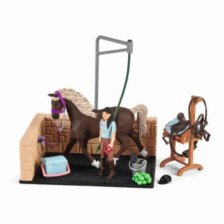 Schleich® Horse Club - Waschplatz mit Horse Club Emily & Luna | Teddy Toys Kinderwelt
