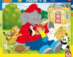 Schmidt Puzzle - Benjamin Blümchen 2er Set, 16 / 24 Teile | Teddy Toys Kinderwelt