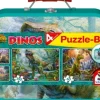 Schmidt Puzzle - Dinos, Puzzle-Box 2x60 2x100 Teile | Teddy Toys Kinderwelt