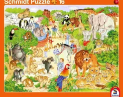 Schmidt Puzzle - 2er Set Rahmenpuzzles Zoo + Bauernhof | Teddy Toys Kinderwelt