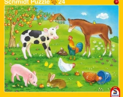 Schmidt Puzzle - 2er Set Rahmenpuzzles Tiere, 24/40 Teile | Teddy Toys Kinderwelt