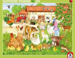 Schmidt Puzzle - 2er Set Rahmenpuzzles Zoo + Bauernhof | Teddy Toys Kinderwelt