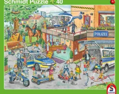 Schmidt Puzzle - 2er Set Rahmenpuzzle Feuerwehr + Polizei | Teddy Toys Kinderwelt