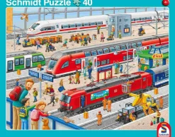 Schmidt Puzzle - 2er Set Rahmenpuzzle Hafen + Bahnhof | Teddy Toys Kinderwelt