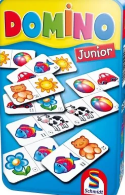 Schmidt Spiele - Domino Junior, Metalldose | Schmidt Spiele | Marken | Teddy Toys Kinderwelt