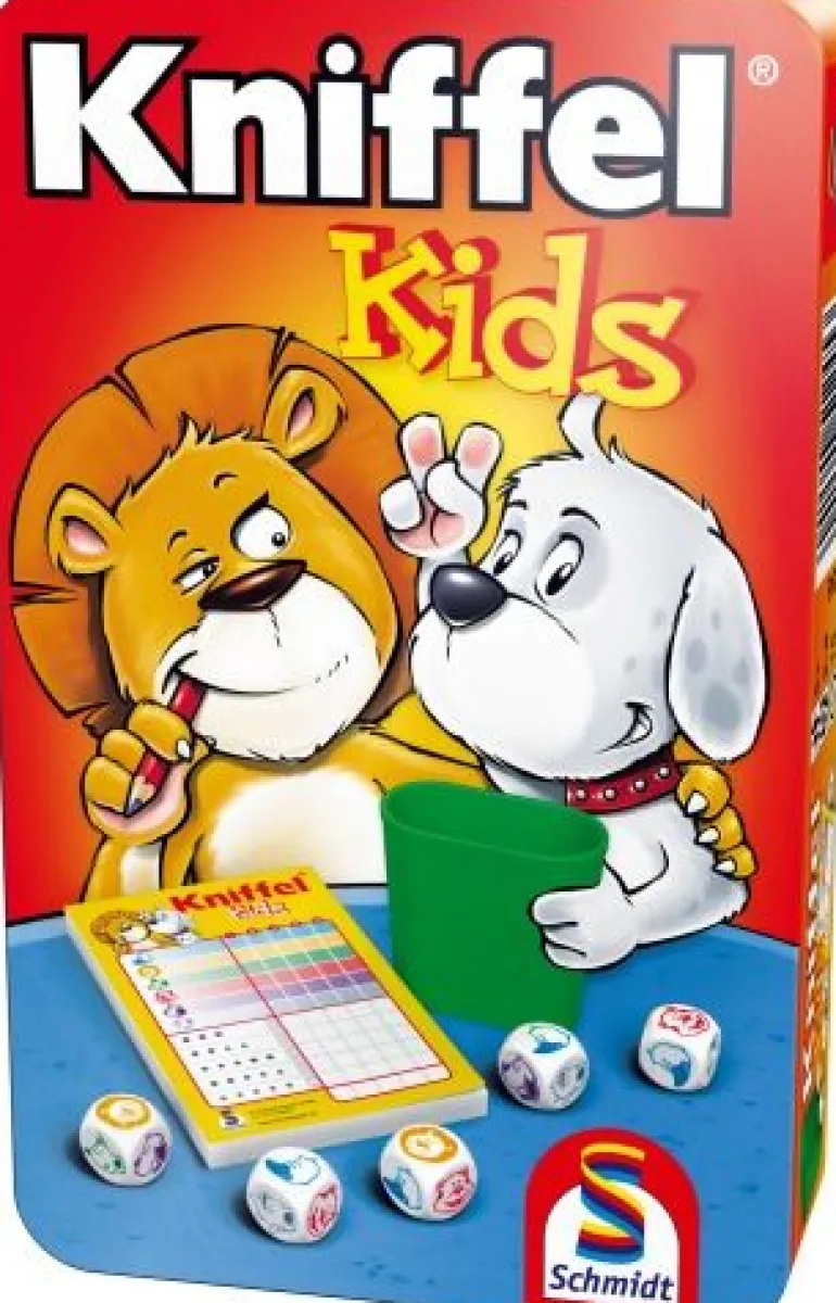 Schmidt Spiele - Kniffel® Kids, Metalldose | Würfelspiele | Spiele | Spielzeug | Teddy Toys Kinderwelt