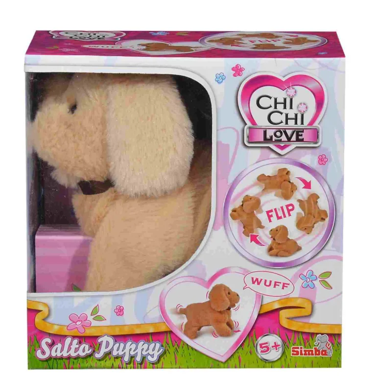 SIMBA Chi Chi Love - Salto Puppy | Interaktive Tiere | Kuscheltiere & Teddys | Spielzeug | Teddy Toys Kinderwelt