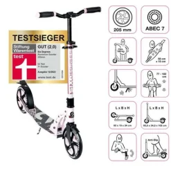 SIX DEGREES Aluminium Scooter 205 mm pastellrosa | Teddy Toys Kinderwelt
