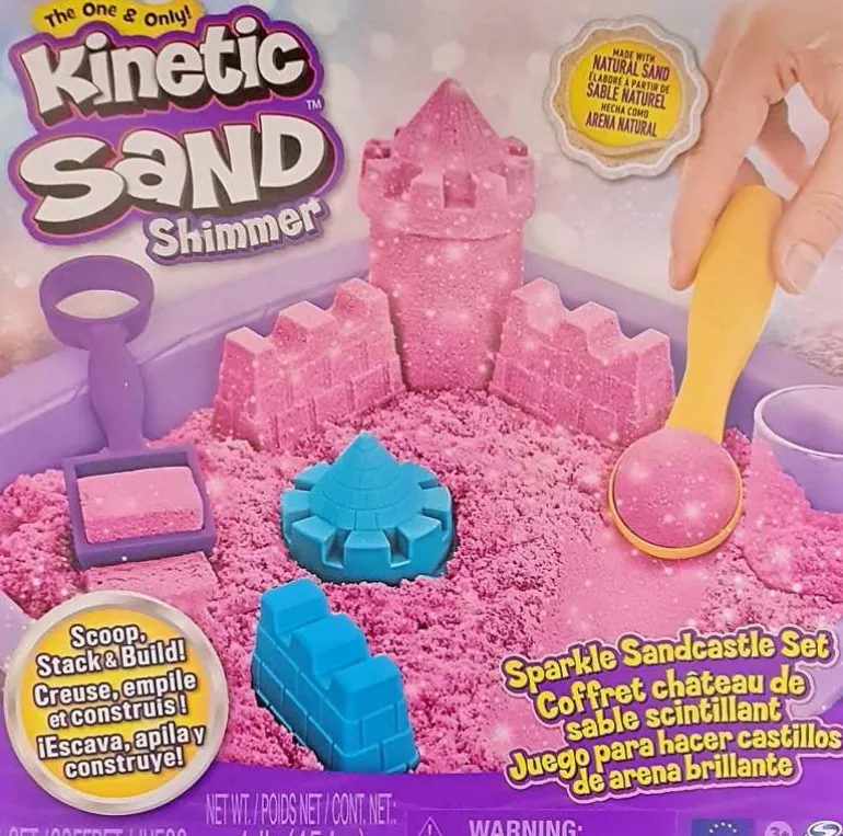 Spin Master - Kinetic Sand Box Shimmer Rosa, 454g | Teddy Toys Kinderwelt
