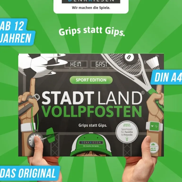 STADT LAND VOLLPFOSTEN® - Sport Edition DIN-A4 Block | Teddy Toys Kinderwelt