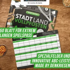 STADT LAND VOLLPFOSTEN® - Sport Edition DIN-A4 Block | Teddy Toys Kinderwelt