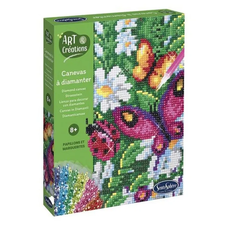 Strasssteinbild Blumen & Schmetterlinge | Teddy Toys Kinderwelt