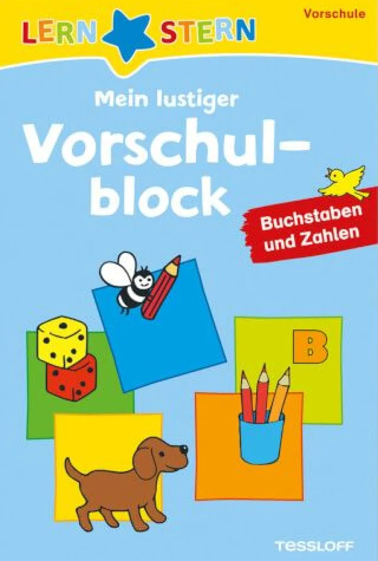 Tessloff LERNSTERN - Mein lustiger Vorschulblock, Buchstaben und Zahlen | Teddy Toys Kinderwelt