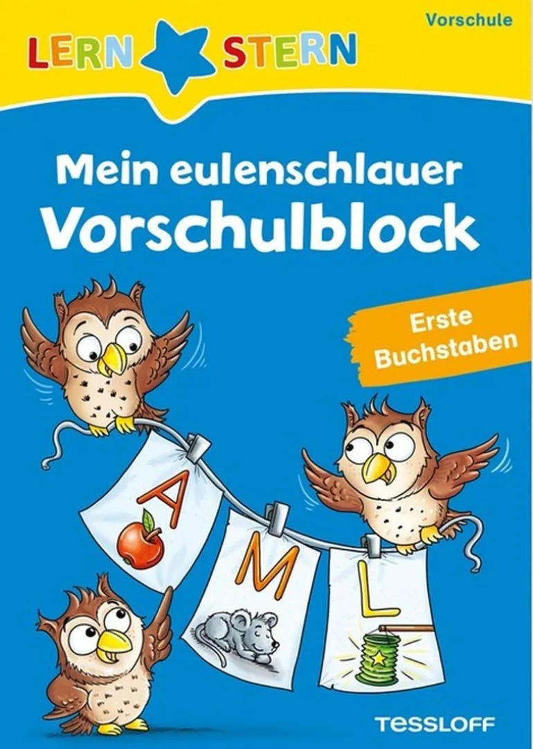 Tessloff LERNSTERN - Mein eulenschlauer Vorschulblock, Erste Buchstaben | Teddy Toys Kinderwelt