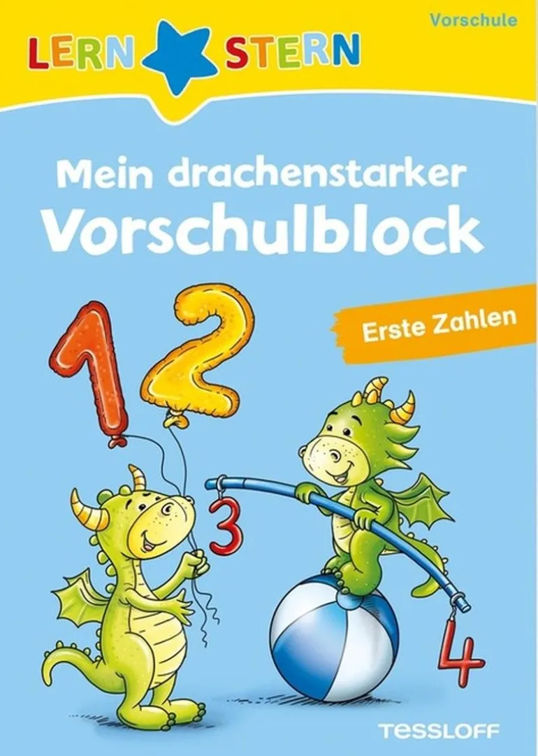 Tessloff LERNSTERN - Mein drachenstarker Vorschulblock, Erste Zahlen | Teddy Toys Kinderwelt