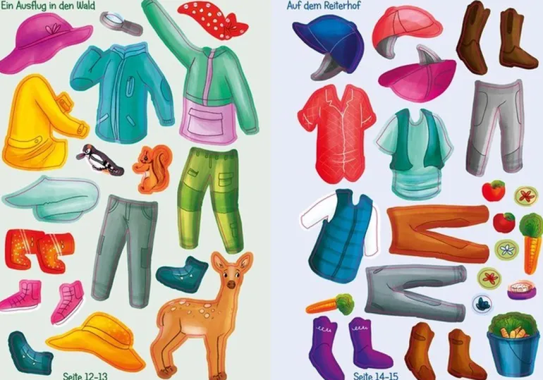 Tessloff Sticker-Anziehbuch - Beste Freundinnen, Gemeinsam bei den Tieren | Teddy Toys Kinderwelt