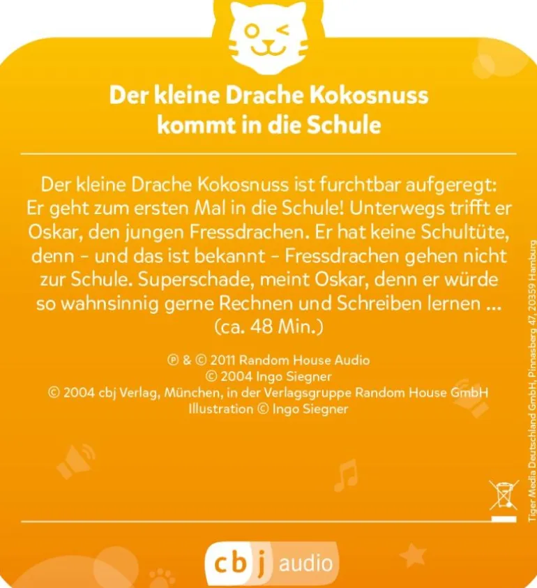 tigercard - Der kleine Drache Kokosnuss kommt in die Schule | Teddy Toys Kinderwelt
