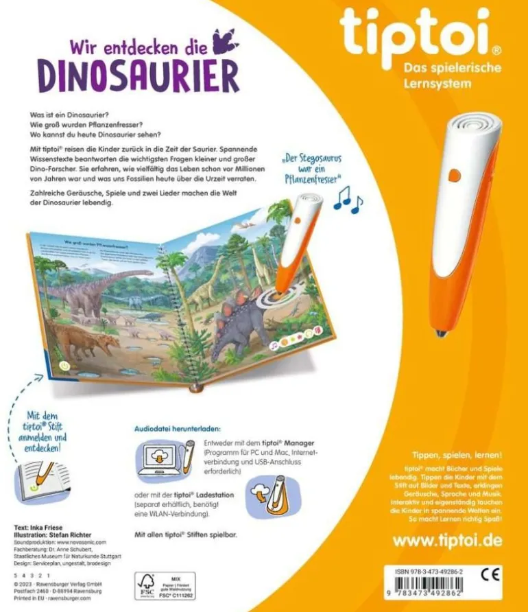 tiptoi® Wir entdecken die Dinosaurier | Teddy Toys Kinderwelt