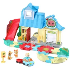 Tut Tut Baby Flitzer - CoComelon JJs Spielhaus Schienenset | Teddy Toys Kinderwelt