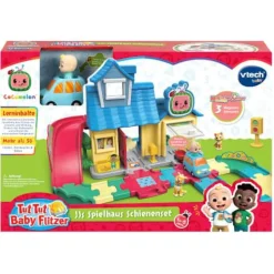 Tut Tut Baby Flitzer - CoComelon JJs Spielhaus Schienenset | Teddy Toys Kinderwelt