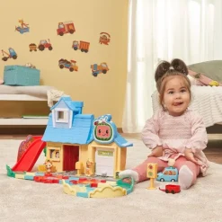Tut Tut Baby Flitzer - CoComelon JJs Spielhaus Schienenset | Teddy Toys Kinderwelt