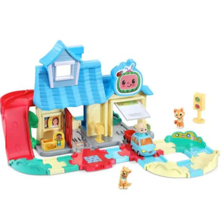Tut Tut Baby Flitzer - CoComelon JJs Spielhaus Schienenset | Teddy Toys Kinderwelt