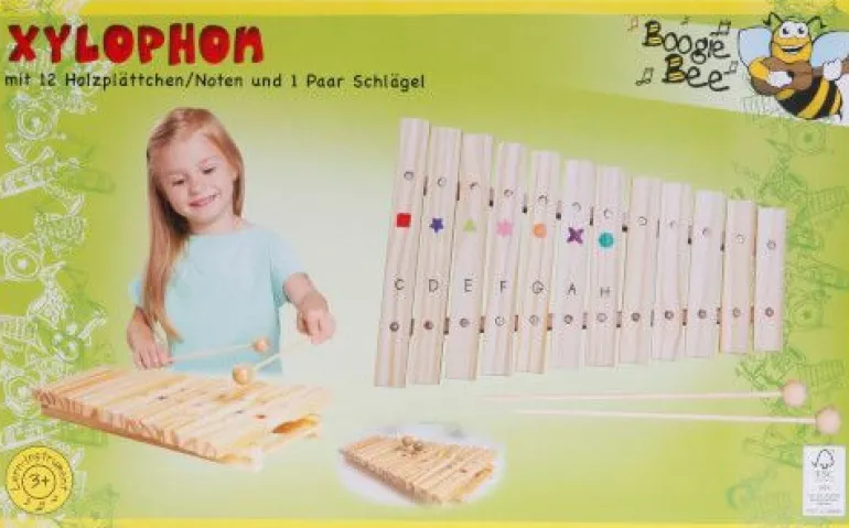 Vedes - Boogie Bee Holz Xylophon mit 12 Noten | Teddy Toys Kinderwelt