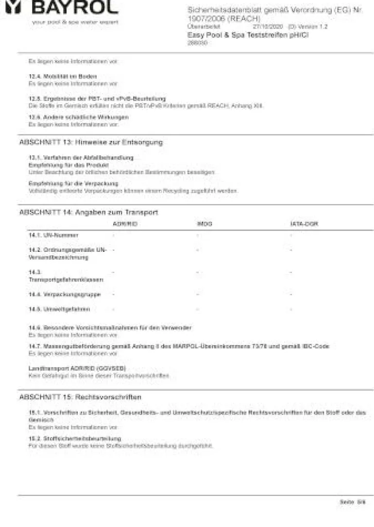 Vedes - Easy Pool & Spa Teststreifen pH/Cl | Teddy Toys Kinderwelt