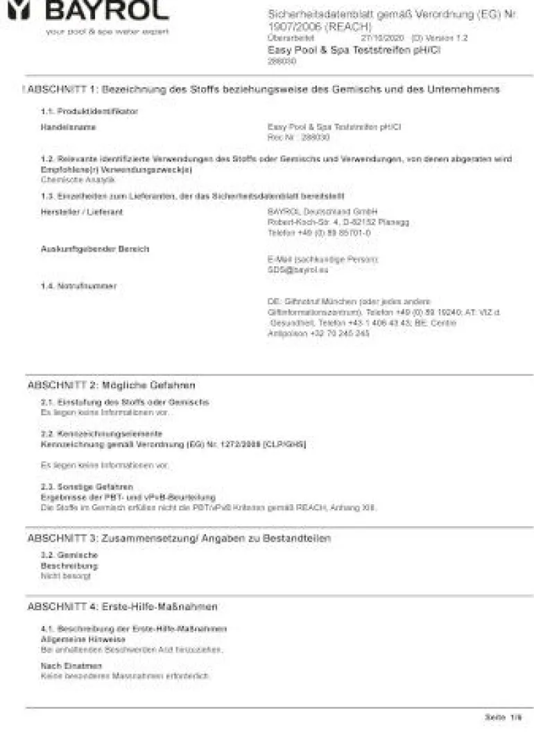 Vedes - Easy Pool & Spa Teststreifen pH/Cl | Teddy Toys Kinderwelt