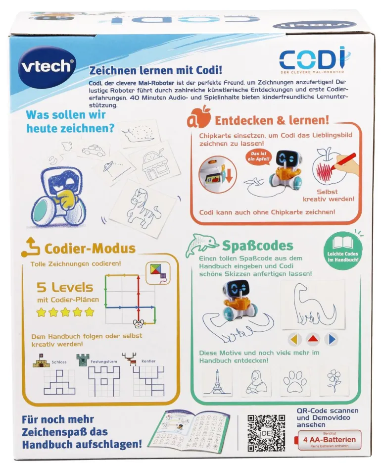 VTech® - Codi, der clevere Mal-Roboter | Teddy Toys Kinderwelt
