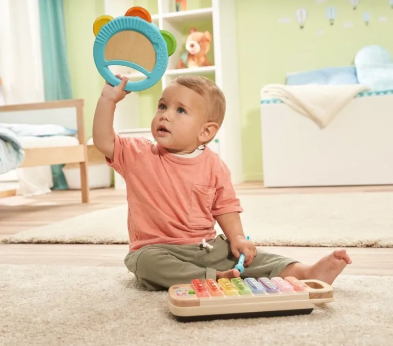 VTech® Baby - Interaktives Holz-Xylofon mit Tamburin | Teddy Toys Kinderwelt