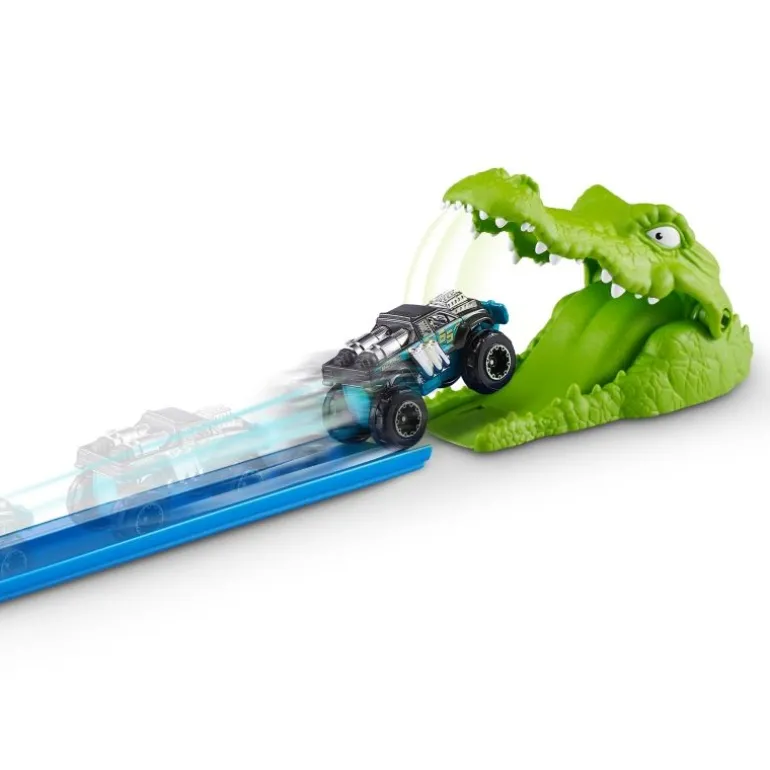 Zuru Metal Machines - Spielset Krokodilangriff Rennbahn + Auto | Teddy Toys Kinderwelt