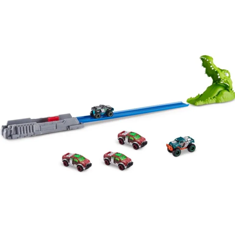 Zuru Metal Machines - Spielset Krokodilangriff Rennbahn + Auto | Teddy Toys Kinderwelt