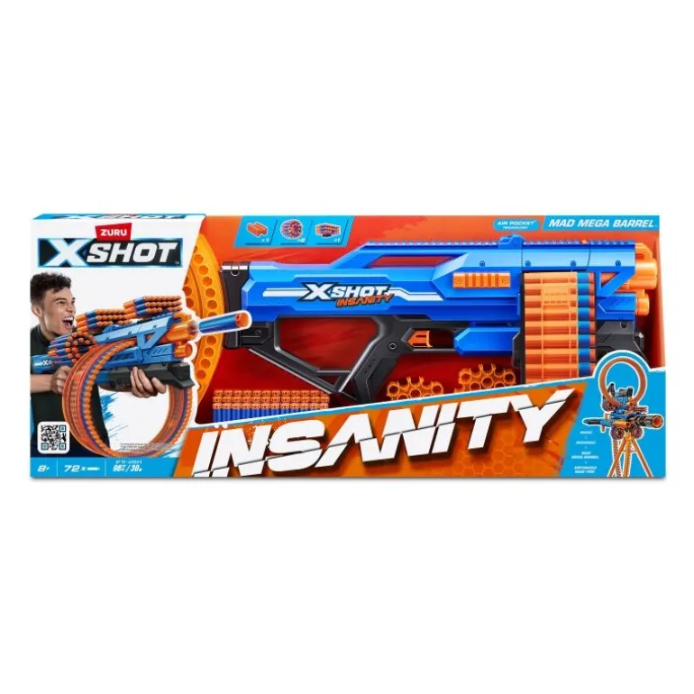 ZURU XSHOT INSANITY - Mega Barrel Blaster mit Darts | Teddy Toys Kinderwelt